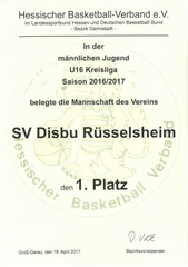 BB 2016 17 U16 Kreismeister