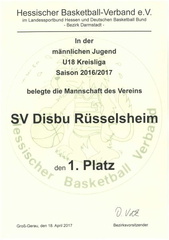 BB 2016 17 U18 Kreismeister