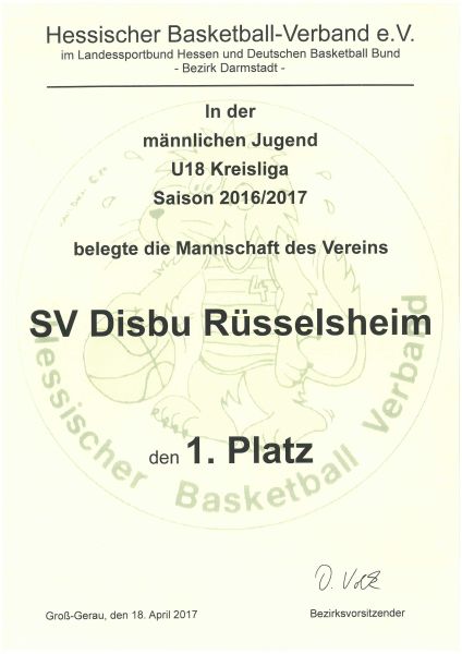 BB 2016 17 U18 Kreismeister